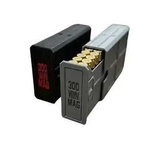 Ammo Case 300WINMAG 20 Rounds Stackable Sliding Tray Ammo Container Compact Dual Locking Mechanism for Range Days 3D Printed Durable Secure Closure Easy Access Transport