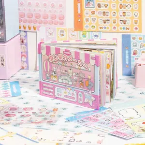 72 sheets of more than 1500 film sticker books with multi style patterns, Korean old fashioned, multi-material DIY notebook decoration, scrapbook material sticker book.