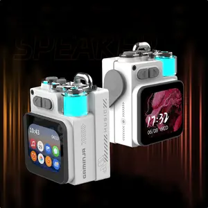 GAMINJA Wireless Speaker, Portable Outdoor Mini Multifunctional Wireless Music Player, Rechargeable Stereo Radio Speaker with RGB Cool Lights for Home and Office, Carry Outdoors When Playing Sports