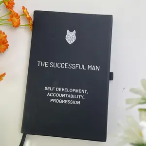 Black Wolf branded men’s notebook: self-improvement and responsibility tracking log; men’s daily growth progress planner bible study supplies glitter chalkboard may