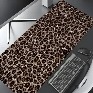 Glitter Leopard Print Extended Mouse Pad | Wild Animal Print Desk Mat | Oversized Non-Slip for Gamers & Trendy Fans | Glam Western Aesthetic | Perfect for Gaming Setup #LeopardPrint #GlitterPattern #GlamWestern #TrendyGaming #GamingAccessory