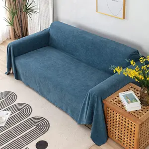 Waterproof Couch Covers for Pets Sofa Covers Washable Sectional Couch Cover for 3 Cushion- Cat Scratch Couch Protector Sofa Slipcover, 71'' x 134'', Prussian Blue