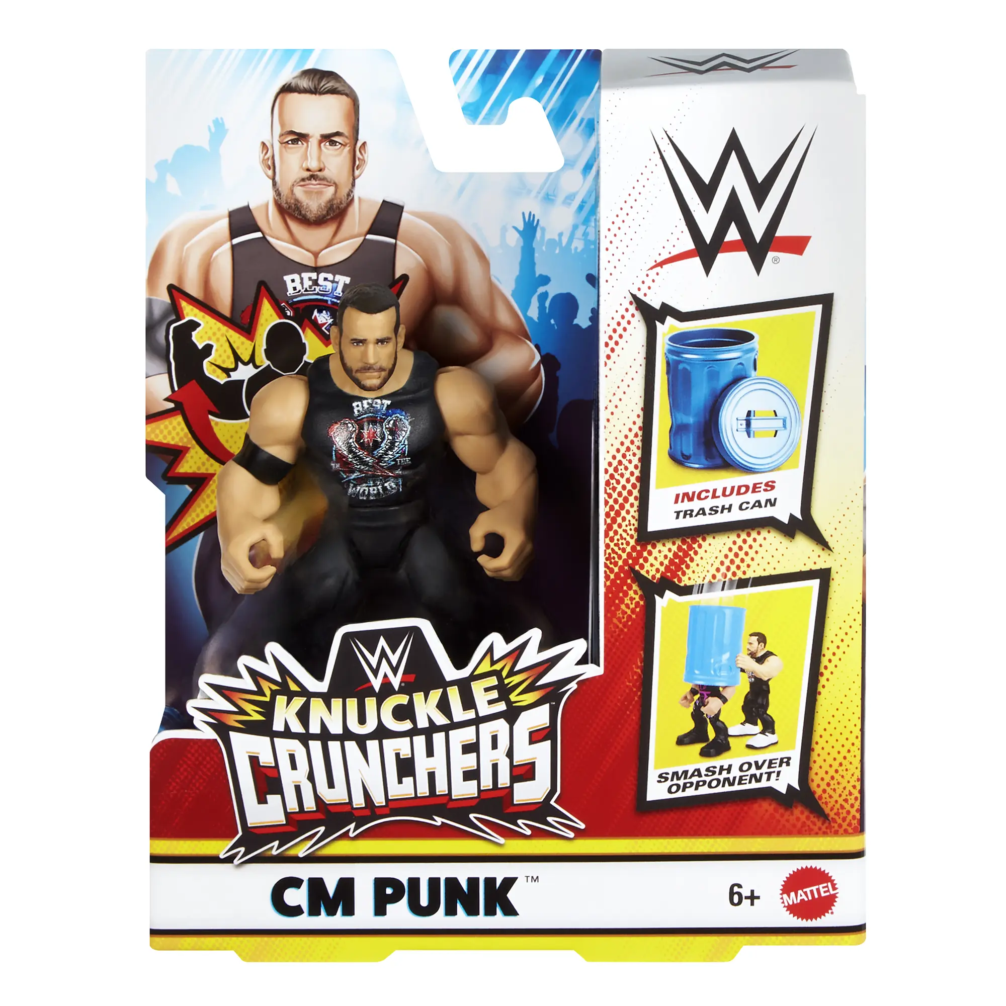 CM Punk - WWE Knuckle Crunchers 7 Mattel WWE Toy Wrestling Action Figure