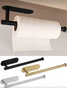 DGAPHRO Paper Towel Holder,Self Adhesive or Drilling Paper Towel Holders Under Cabinet,SUS304 Stainless Steel, Space-Saving, Easy Installation for Kitchen, RV & Bathroom-13" Towel Rack for Rolls, Plastic Wrap & More.