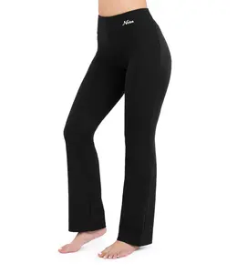 CottoNIR High Waist Straight-Leg Yoga Pants for Women Machine Washable Breathable Cotton Blend Comfortable Stylish Sizes 4 to 20 Ideal for Yoga Everyday Wear