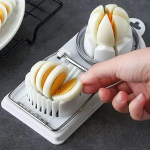 Stainless Steel Egg Slicer, 1 Count 2 In 1 Egg Cutter, Double Ended Stainless Steel Egg Slicer, Kitchen Gadget For Home Use