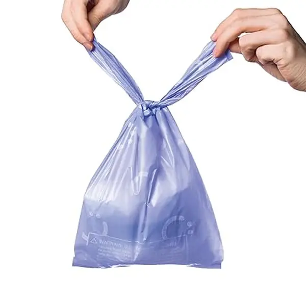 Disposable Nappy Sacks, Lavender-Scented Trash Bags for Home Care, 400-Count Value Pack with Easy-To-Tie Tabs, Non-Toxic, for Baby Diaper or Pet Waste Disposal