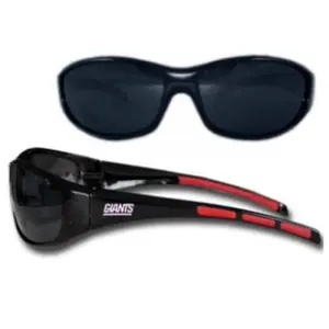 New York Giants Black-Rimmed Men's Wrap Sunglasses, Black-Rimmed Men's Sunglasses