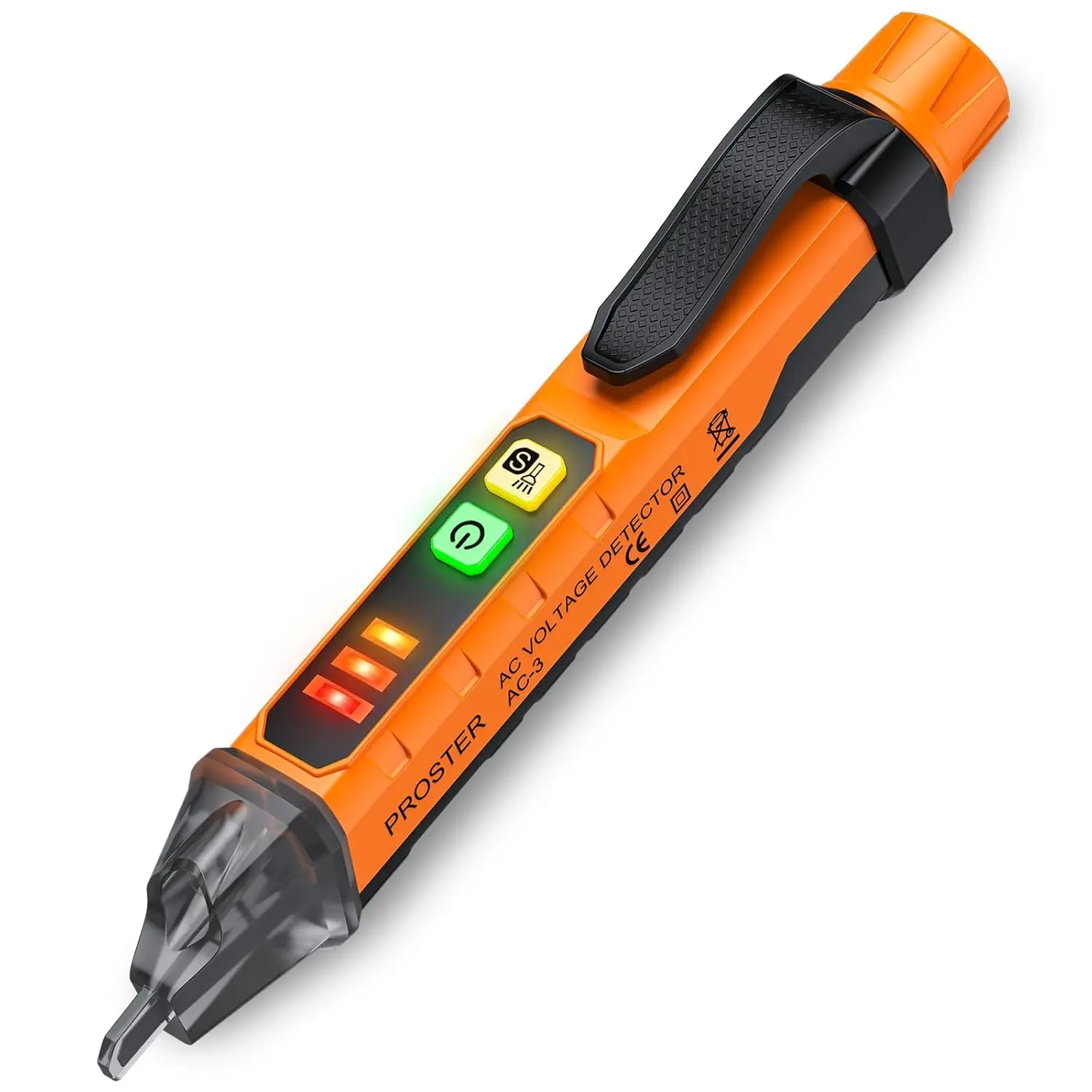 Proster Non-Contact Voltage Tester Pen - Adjustable Sensitivity AC Voltage Detector with 12-1000V/48-1000V Detection Range
