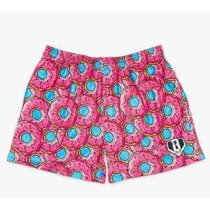 Ice Cream Drop Print Summer Shorts, Boys' Quick-Dry Beach Trunks, Breathable Loose Fit Swimwear, Pool & Vacation