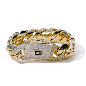 Miami Cuban Chain Necklace – Men's Bracelet with Zircon Buckle