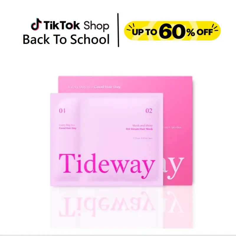 【Pack of 3】Tideway Sleek and Shine 3X Keratin Hair Treatment, 5D Hyaluronic Acid Steam Hair Mask, Restore Moisture and Repair Damaged Hair, 3 PCS Combo Pack, Perfect Present for Man Woman tiktokshopbacktoschool,back to school,back to school haul