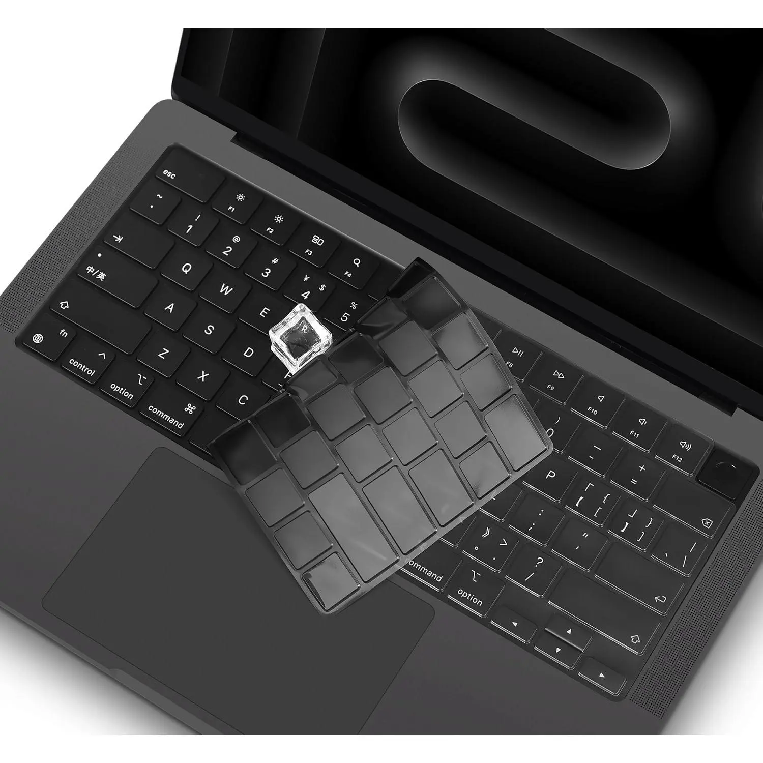 Keyboard Cover for 2025-2023 MacBook Pro 14 16 inch M4 M3 Pro/Max Chip Liquid Retina Display & Touch ID Keyboard Protector Accessories -Space Black, Keyboard Skin, Laptop Keyboard Covers