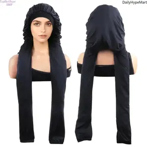 Satin Sleep Bonnet for Long Hair, Breathable Hair Care Cap