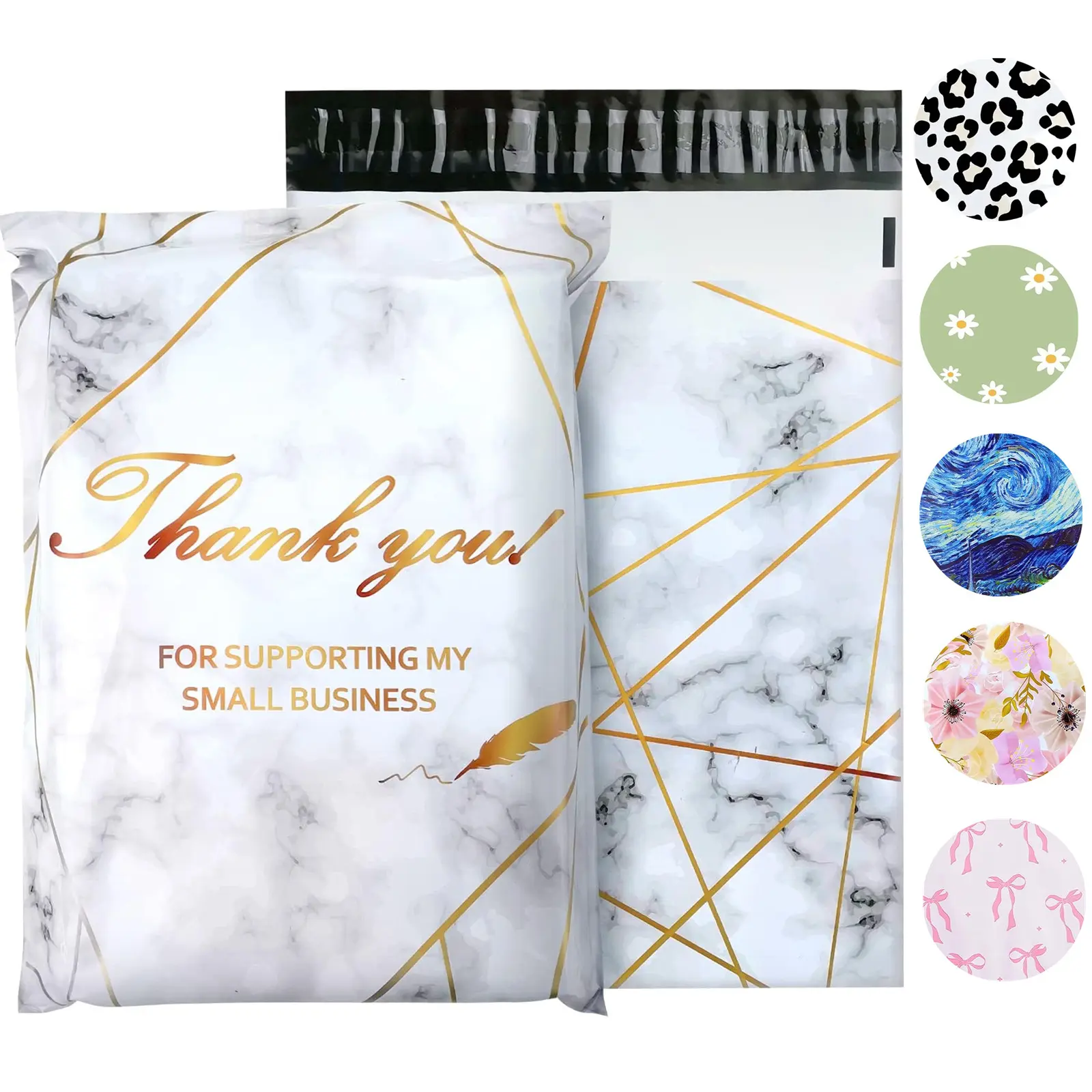50Pcs Large Marble Poly Mailers 14.5 x 19, Cute Shipping Bags for Small Business Clothing Mailers Poly Bags Thank You Poly Mailer Plastic Mailing Bags, Big Polymailers Package Bags