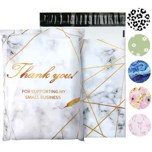 50Pcs Large Marble Poly Mailers 14.5 x 19, Cute Shipping Bags for Small Business Clothing Mailers Poly Bags Thank You Poly Mailer Plastic Mailing Bags, Big Polymailers Package Bags
