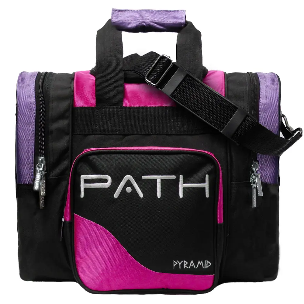 Pyramid Path Pro Deluxe Single Tote Bowling Bag (Hot Pink/Purple/Black)
