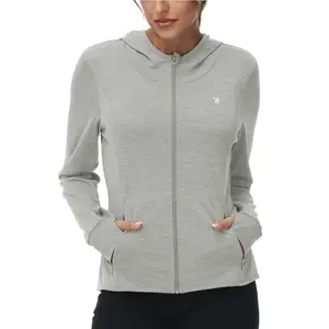 Womens UPF 50+ Sun Protection Hoodie Jackets Light Weight Long Sleeve Shirts Hiking Outdoor Full Zip Tops