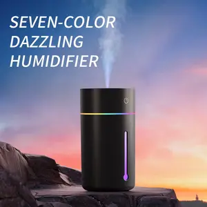 Star Sky Mini Aromatherapy Humidifier: USB Powered Humidifier, Quiet Operation, Seven-Color Night Light, Portable Handheld Moisturizing Spray for Office, Bedroom, Desktop, Gift, and Car Humidification, Evaporative Mist Humidifiers