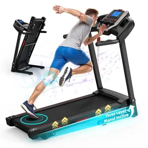 GORUN 3-level manual incline treadmill with handles,3.0HP brushless motor  ,folding walking treadmill,8.5MPH,330LBS weight capacity,home fitness treadmill fits any room,fitness equipment ,walking pad treadmill Home Gym