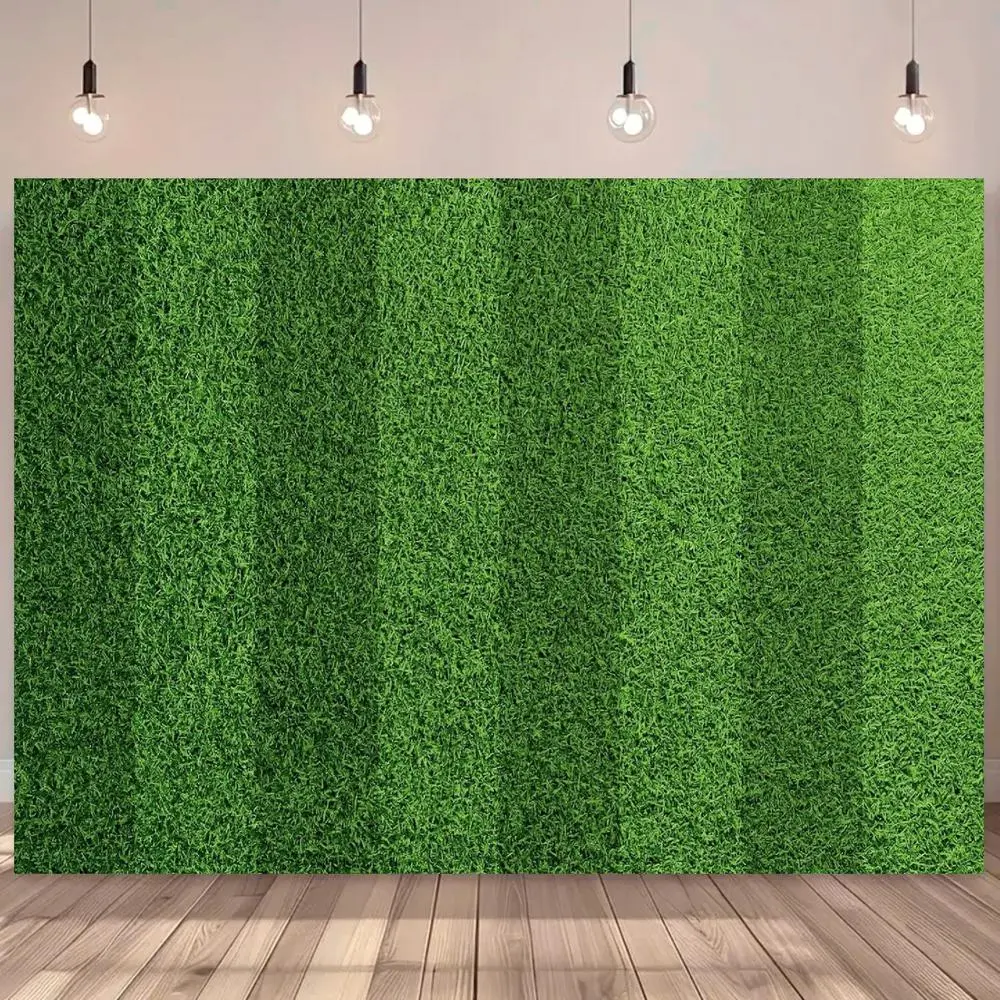 1PC Polyester 2D Flat Artificial Grass Door Banner - Reusable Festival Decor, Green Lawn Themed Backdrop & Photo Background for Birthday, Indoor-Outdoor Hanging Cloth