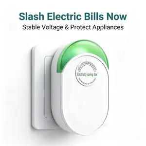 Home Electricity Saving Box, Plug-and-Play Power Device with Plugs, Voltage Stabilizer and Appliance Protector