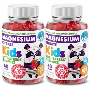 DR. MORITZ Sugar-Free Calm Magnesium Gummies for Kids 4+ & Adults - Non-GMO Raspberry Flavor 100mg Citrate 2-Pack 60 Count