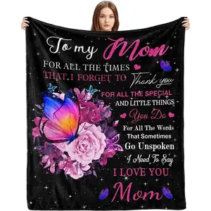 Mothers Day for Gifts Mom Gifts to My mom Blanket from Daughter Son Birthday Mothers Day Valentine's Christmas for Women Presents Throw Blanket
