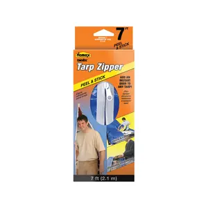Cinchtite 7184690 0.25 x 7 ft. Plastic Tarp Zipper Door, Blue