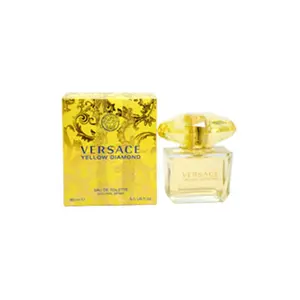 VERSACE 212 MAIN Yellow Diamond Unisex Fragrance - 3oz EDT Spray, Citrus Orange Bergamot Mix, Fruity Zesty Floral Pocket-Size Fragrance