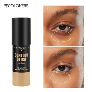 1Pc Soft Contour Stick, Easy‑Blend Face Contour, Highlighter, Makeup, Long‑Lasting & Waterproof, Light Brown And Warm Brown And Dark Taupe