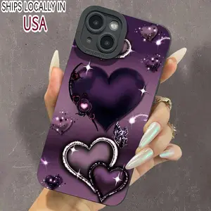 Heart Pattern Phone Case, Anti-drop Cellphone Protective Case, Shockproof Mobile Phone Cases for iPhone 11 12 13 14 15 Pro Max, Phone Accessories