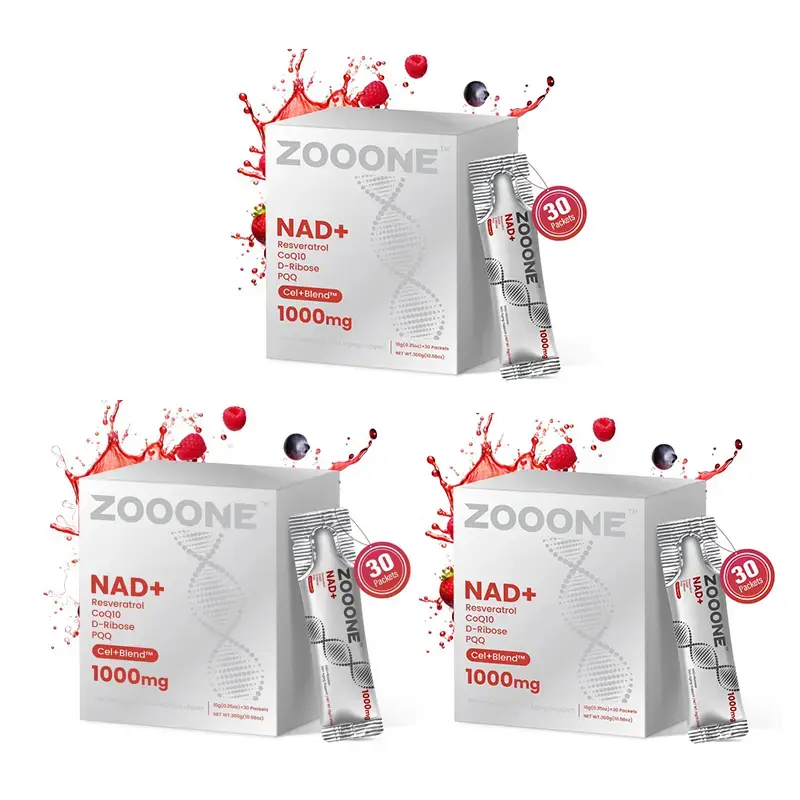 FLASH SALE-ZOOONE NR1000 - NAD+ Berry - Infused Drink Mix: Aids Skin Aging, Boosts Energy & Focus - 30 Pack - Daily Health Essential-T1