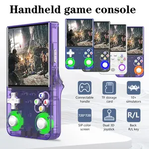 R36S Retro R36 Ultra Handheld Video Game Console IPS Screen 128GB Games Portable Pocket Player Linux System R36Ultra R36 PRO Rechargeable Game Console