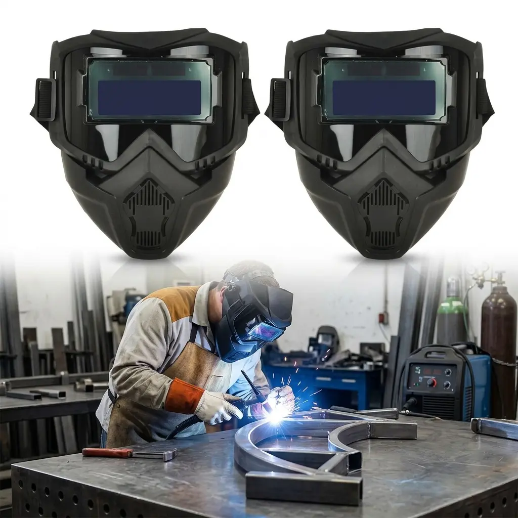 Auto-Darkening Welding Helmet, Anti Fog Lightweight Headgear Face Shield with Adjustable Shade for TIG MIG ARC Welding & Plasma Cutting, Eye Protection Safety Gear for Professionals & Beginners