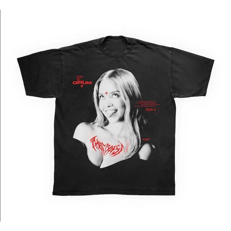Ken Carson T-Shirt, Y2k Opium Aesthetic Teen X Hip-Hop Rap Tee, Streetstyle Graphic Concert Merch, Retro Gift for Him Her