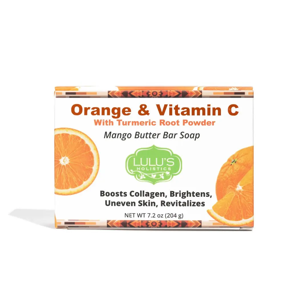Orange Vitamin C Turmeric Mango Butter Bar Soap – Brightening Cleanse