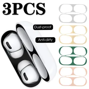 Dust-proof Scratch Proof Cover for Apple AirPods Pro 2 Bluetooth Headset Dust-proof Inside Protection Film Metal Stickers