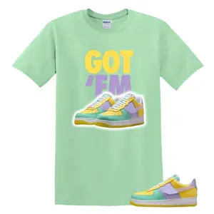 Got 'Em Dunk Easter Air Force 1 Emerald Rise Yellow Pulse Hydrangeas White Pink Foam 2026 Low T Shirt, Adults & Kid T shirt, Gift For Him, Gift For Her. 73F