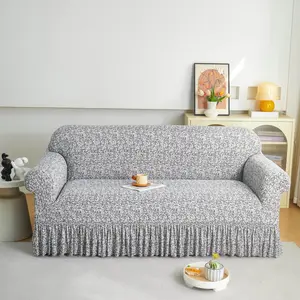1pc Printed Skirted Sofa Cover All-Season Anti-Slip Universal Washable Sofa Protector Reusable Couch Slipcover Replacement Couch Covers