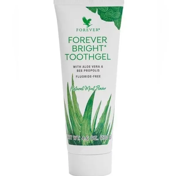 Forever Bright Non-Toxic Toothgel - Fluoride Free, No Fluoride, Propolis, Peppermint Flavor, Anti-Inflammatory, Antibacterial, 4.8 oz 1 Tube - Free Shipping