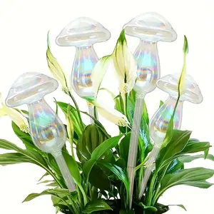 Mushroom Design Watering Can, Glass Automatic Drip Irrigation, Transparent Garden Watering Three Pack Set, Lawn Care Tool, Automatic Irrigation System, Efficient Watering Kits, Garden Accessories