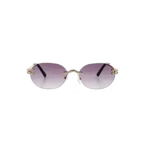 Draky Black/Gold Oval Sunglass