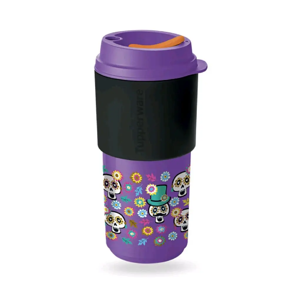EcoTo-Go Cup Sugar Skulls with Colorful Design and Fun Skulls for Drinking - Bottle, Drinkware Reusable Tumbler Portable