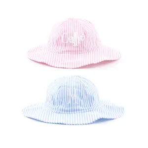 Stripe Baby Sun Hat - Cute Sun Protection for the Beach or Pool (No Monogram)