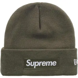 Supreme New Era Box Logo Beanie (FW25) Light Olive