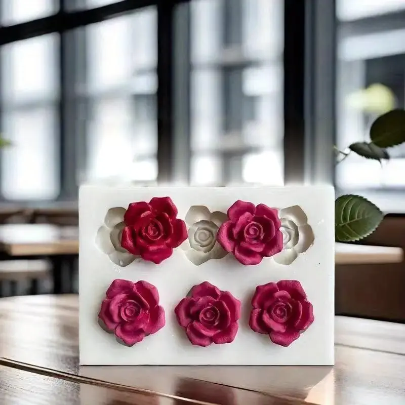 Rose Shaped Chocolate Mold, 1 Count 3D Silicone Mold, Flower Shaped Candy Mold, Fondant Mold, Baking Molds, DIY Cake Decorating Tool, Baking Tools, Kitchen Gadgets, Kitchenware, Baking Supplies