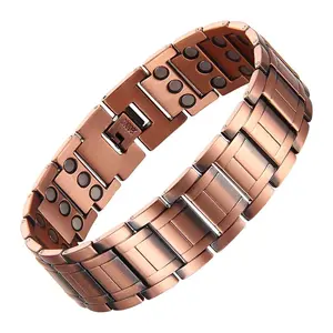 Vintage Copper Magnet Health Bracelet Fashionable And Personalized Men's Bracelet Trendy And Versatile Accessories   Bracelet DIY Set Halloween Stainless Steel  Kit   Bracelet Handmade Necklace     Bracelet Charms Pack Italian Charm