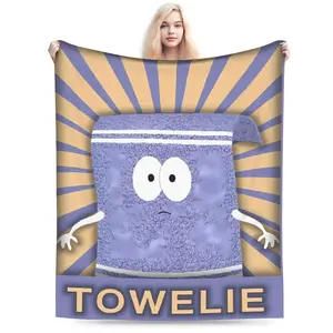 South Park Towelie Blanket Super Soft Print Plush Throw Blanket Flannel Bedspread Bed Cover Suitable For Home, Office, Travel, Camping, and Car use, Perfect Gift