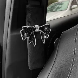 2pcs Butterfly Knot Car Seat Belt Shoulder Cover, Car Safety Strap Protector, Decorative Interior Accessories for Women, Car Interior Accessory, Car Interior Decoration, Butterfly Design